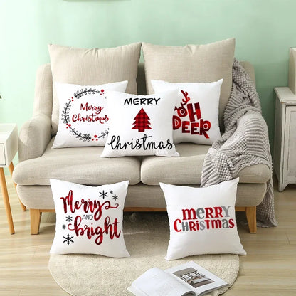 Christmas Cushion Cover Pillowcase Decorations for Home