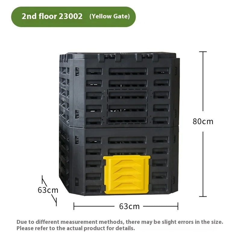Courtyard Composting 300L Bin Garden Large Capacity Fermentation Tank Box Outdoor Tipping Bucket Barrel
