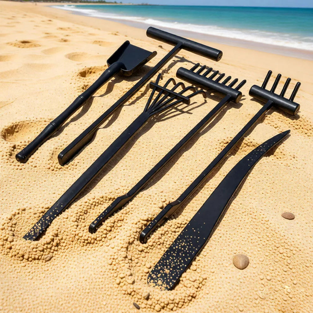 6 Pcs Zen Sand Garden Rake Set for Mini Sand Tray Tools with Shovel & Rakes