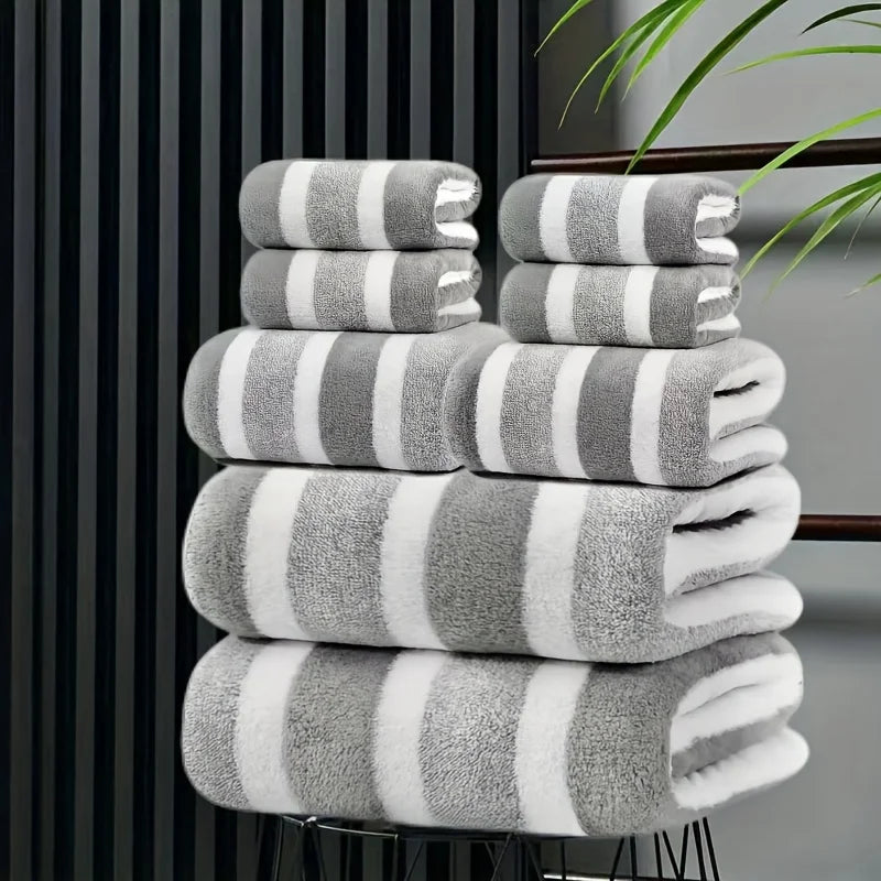 Super Soft 8Pcs Bath Towel Set, No Shedding & Highly Absorbent,
