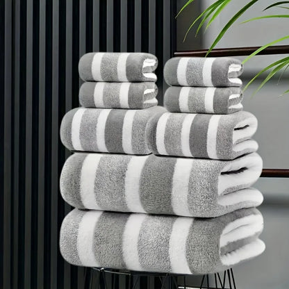 Super Soft 8Pcs Bath Towel Set, No Shedding & Highly Absorbent,