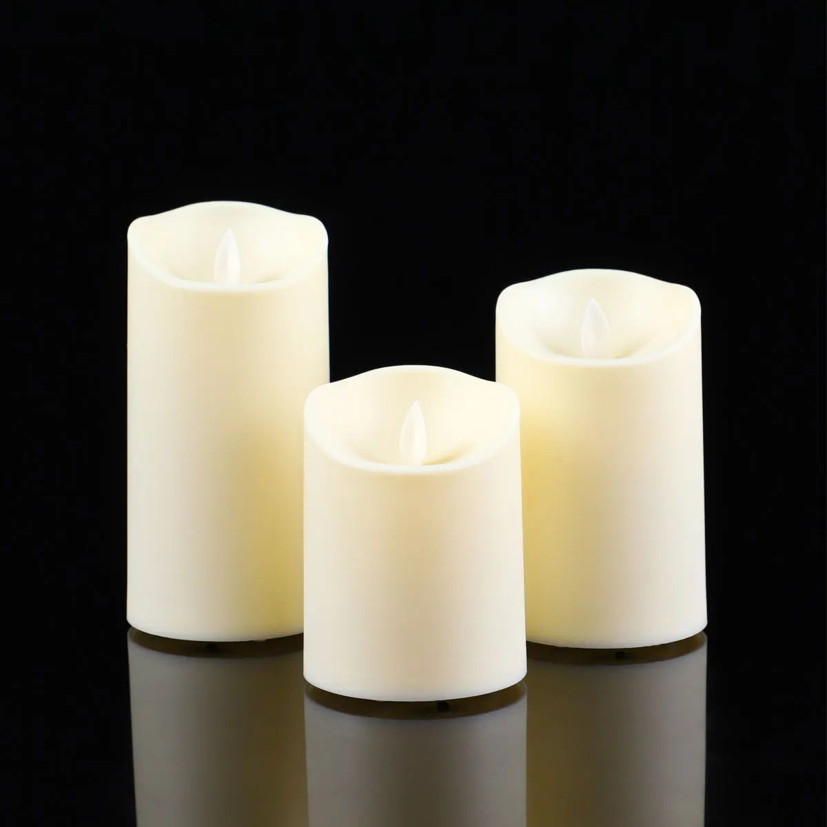 Flameless LED Rechargeable Candles with Dancing Flame Pillar Candles