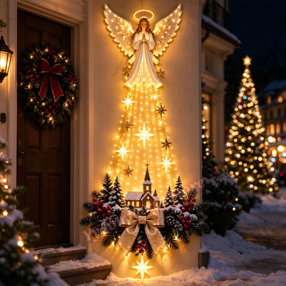 Christmas Lighted Nativity Wall Ornament LED Glowing Hanging Decoration