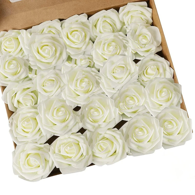 5/10/15/20/25Pcs Artificial Rose Flowers Wedding Centerpieces Arrangements Party