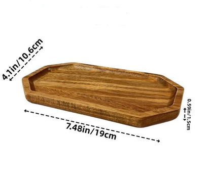 Japanese solid wood fruit plate multi-size high-value snack plate