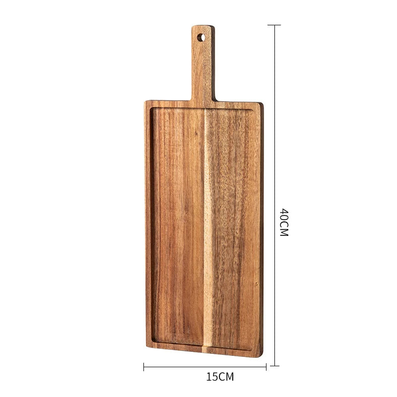Acacia solid wood bread board western steak board baking dessert tray
