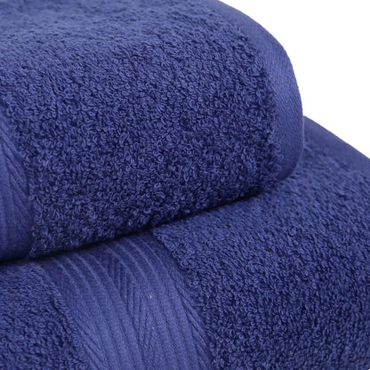 6-Piece Oversized Fade-Resistant Cotton Towel Set for Bathroom, Soft and Absorbent, Navy Blue