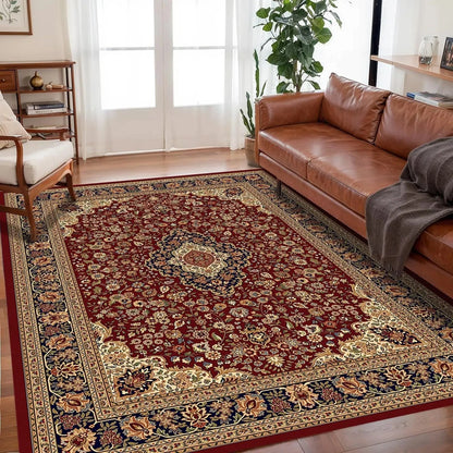 VIKAMA Bohemian Crystal Velvet Anti Slip Carpet for Living Room,