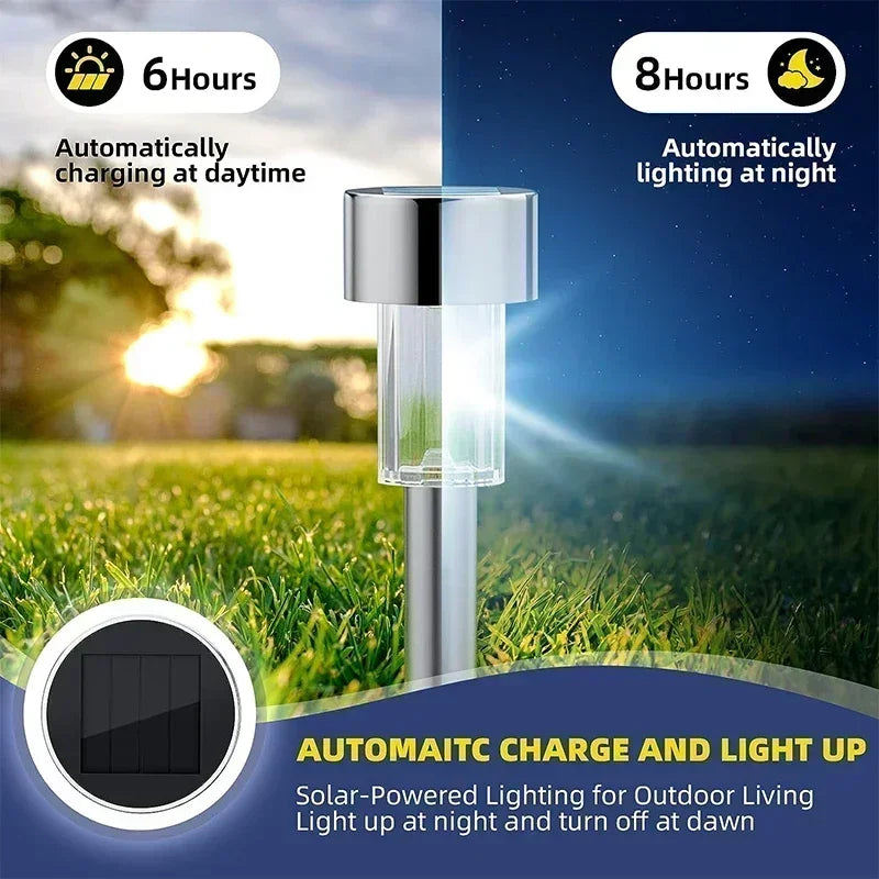 Outdoor Solar Powered Lamp Waterproof Landscape Lantern for Pathway Patio Decorative LED 10/20/30Pcs