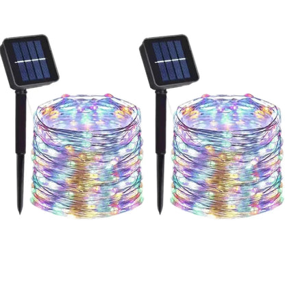 5Packs Solar Led Fairy Light Outdoor 8Modes Copper Wire Lights Waterproof