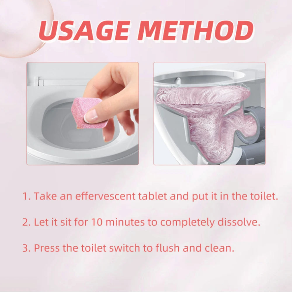 3-20Pcs Effervescent Tablet Toilet Cleaner Deodorant Remover Urine Stain Yellow Dirt