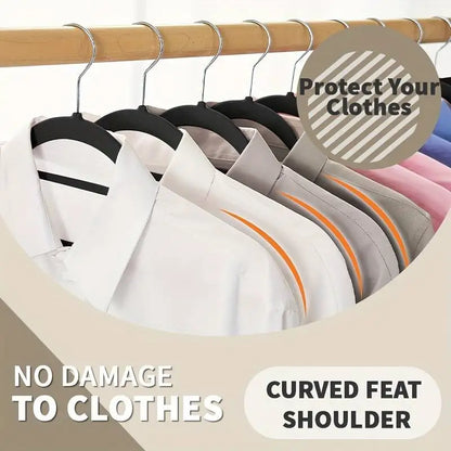 10/20/50 Pack Premium Velvet Hangers, Non-Slip Flocked Felt Hangers