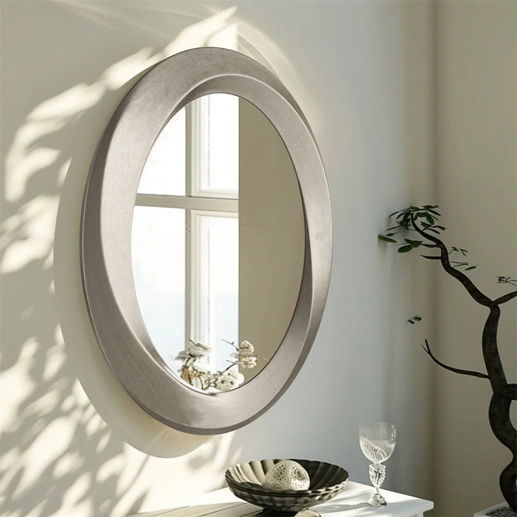 Antique Baroque Gold Oval Beveled Framed Wall Mirror Decorative Accent for Living Room Bedroom Entryway Decor