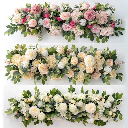 Luxury White Rose Artificial Flower Table Centerpiece Flowers