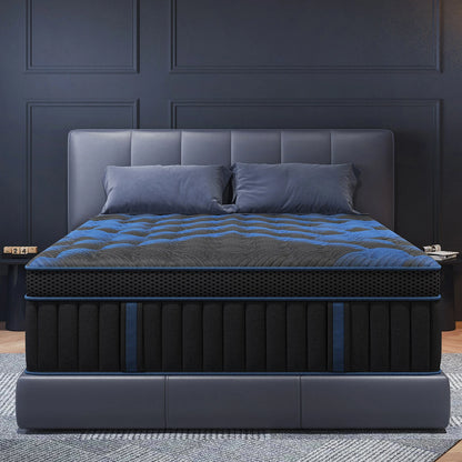 12"Gel Memory Foam Hybrid Pocket Spring Mattress in A Box, Medium Firm Motion Isolation