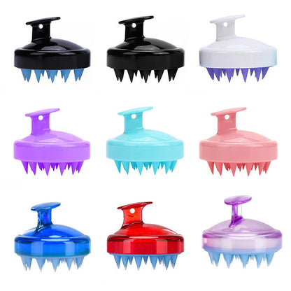 Silicone Hair Scalp Massage Brush Comb Shampoo Hair Washing Comb Magic Handle Brush Spa Massage Brush