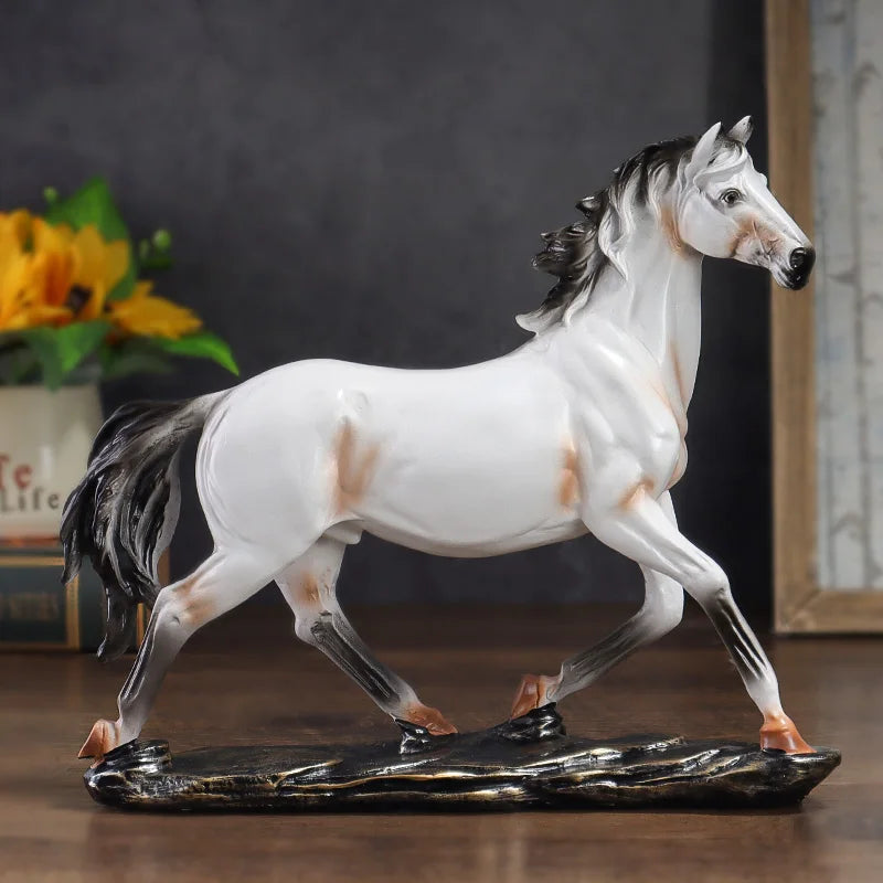 Style vintage resin horse sculpture