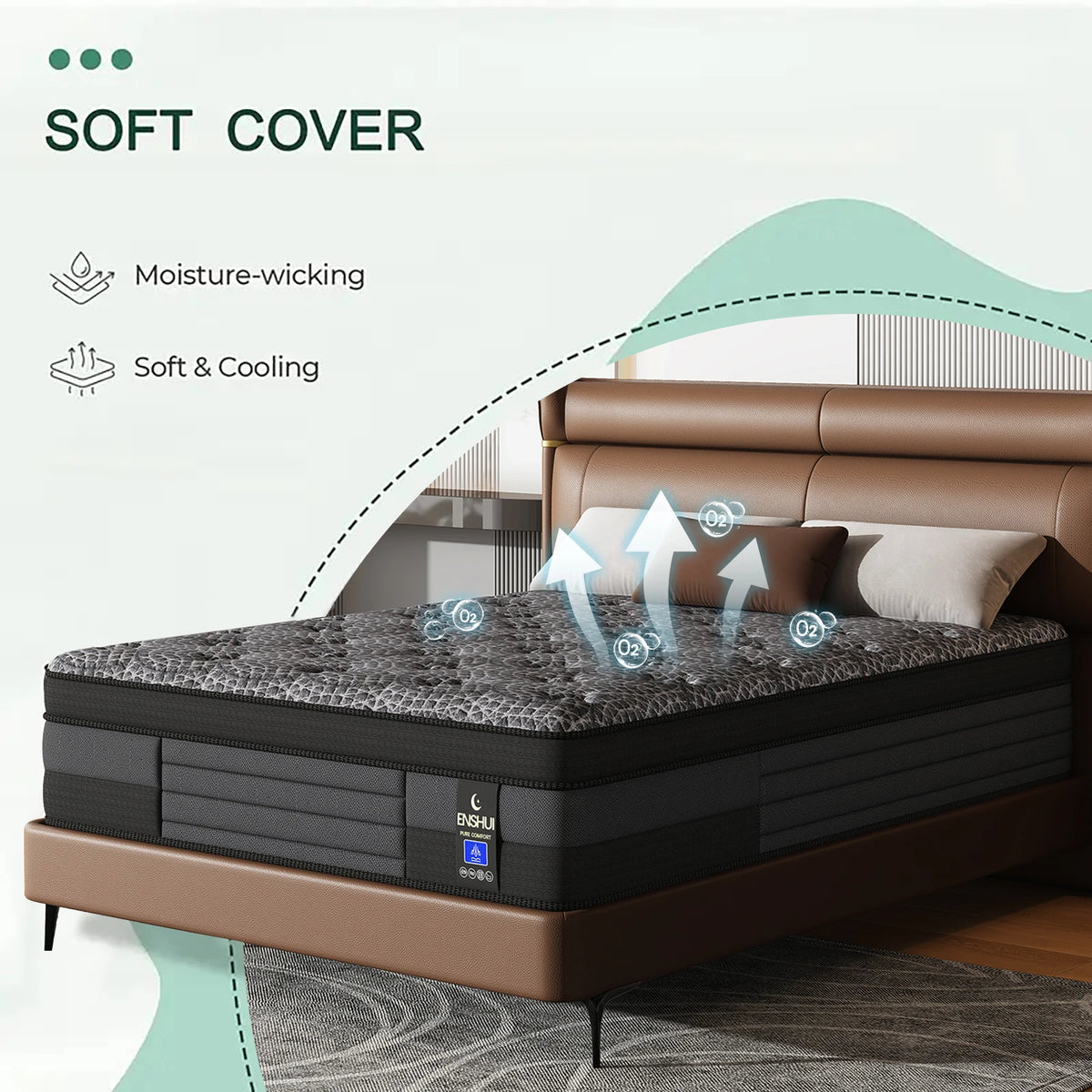 Memory Foam Mattress Pocket Spring Mattress Medium Firmness Suitable for Home Bedrooms and Hotels
