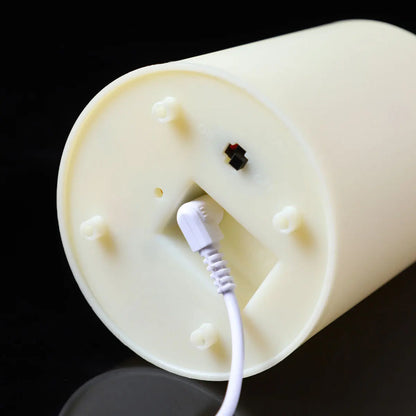 Flameless LED Rechargeable Candles with Dancing Flame Pillar Candles