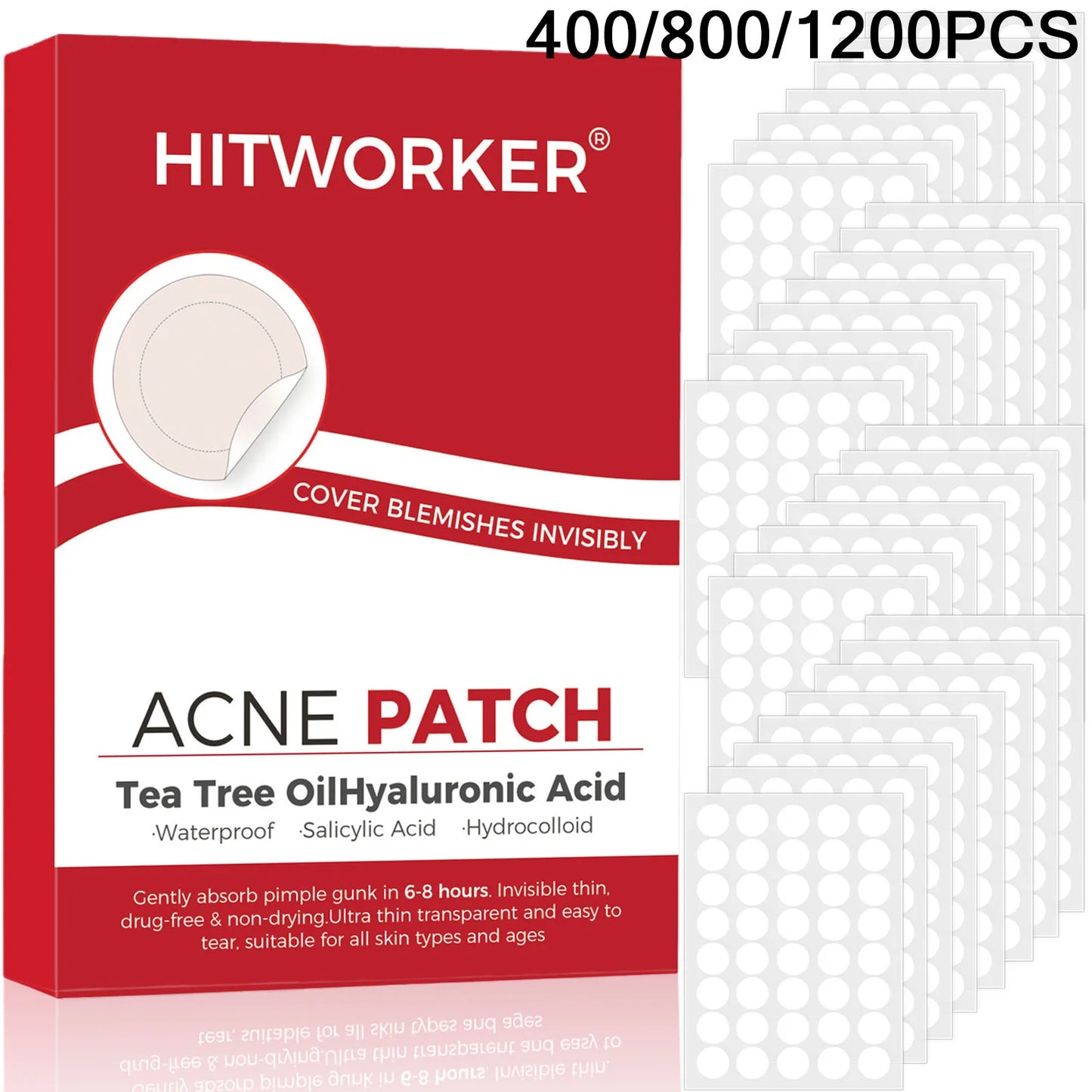 Invisible Waterproof Hydrocolloid Acne Patch for Facial Cleansing Care Essence