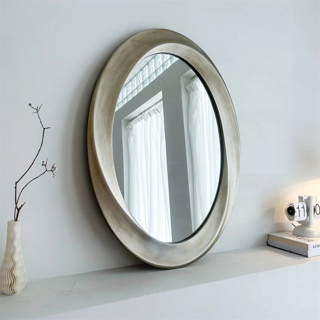 Antique Baroque Gold Oval Beveled Framed Wall Mirror Decorative Accent for Living Room Bedroom Entryway Decor
