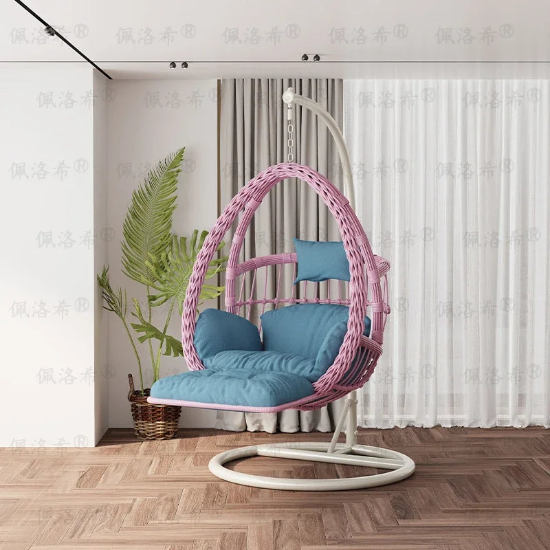 Hanging basket rattan courtyard double swing lazy chair