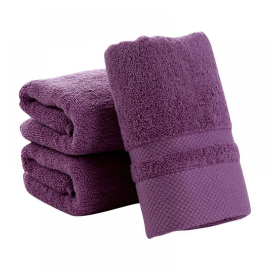 35X75CM Plain Colored Absorbent Towel Pure Cotton Bath Towel Set