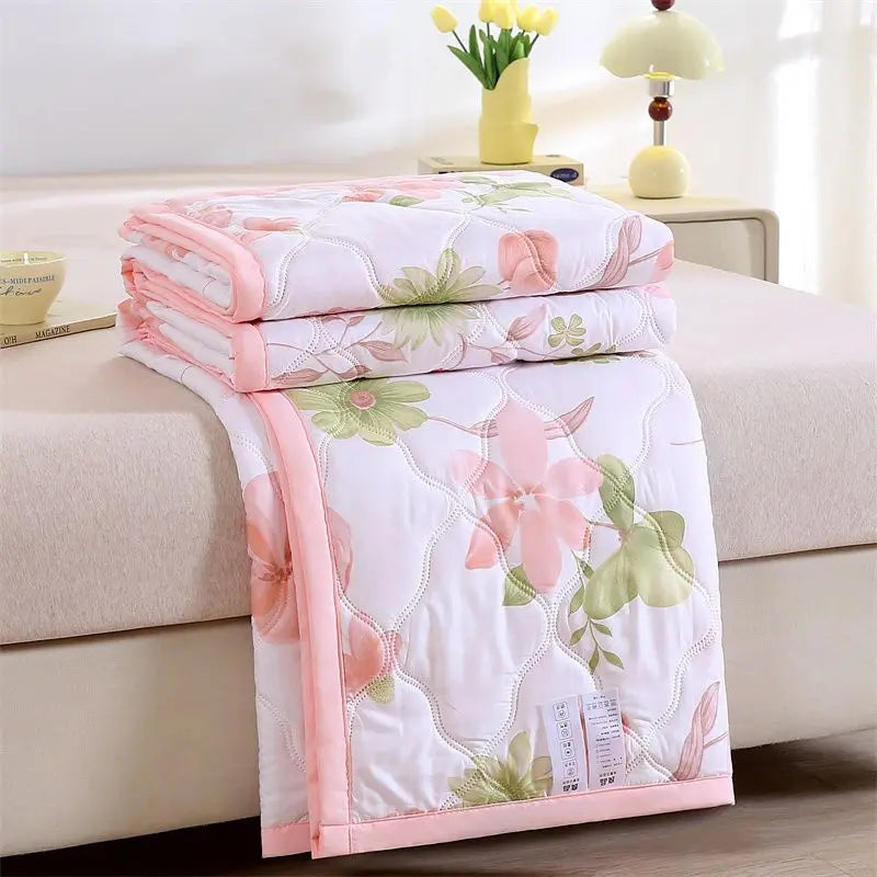 Washed Cotton Summer Quilt - Skin-Friendly Brushed Summer Cool Quilt